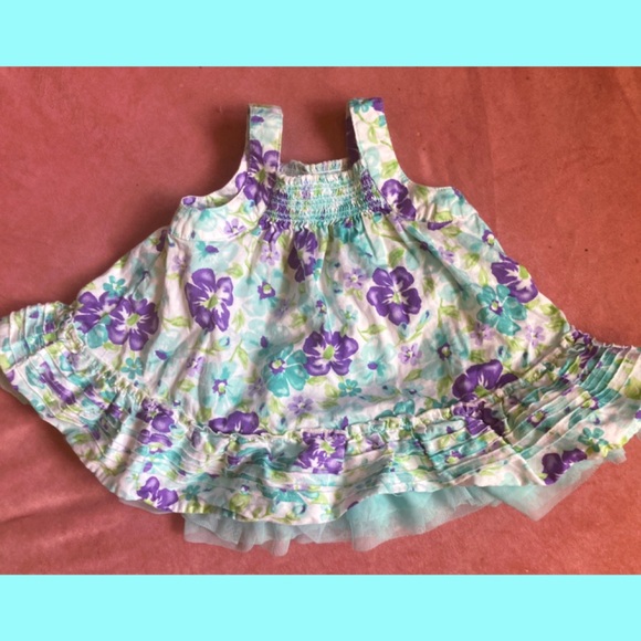 Floral dress with ruffles by Little Me 12m - Picture 3 of 5